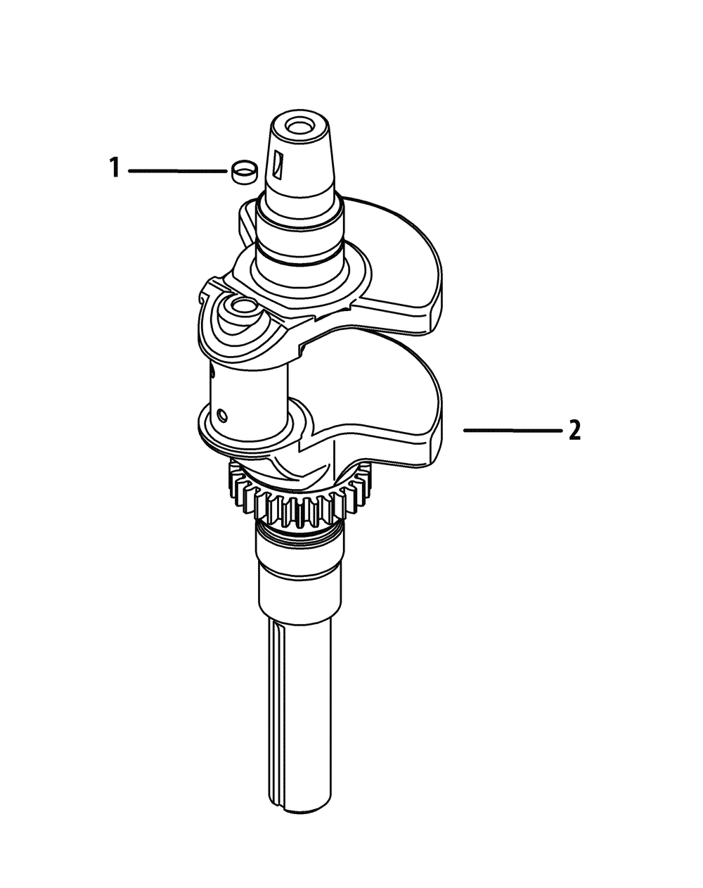 Kohler Kt735-3017 Crankshaft Diagram and Parts List for Z-FORCESZ54 (17ASDGHC-17ASDGHC010)(2015) Cub Cadet Lawn Tractor
